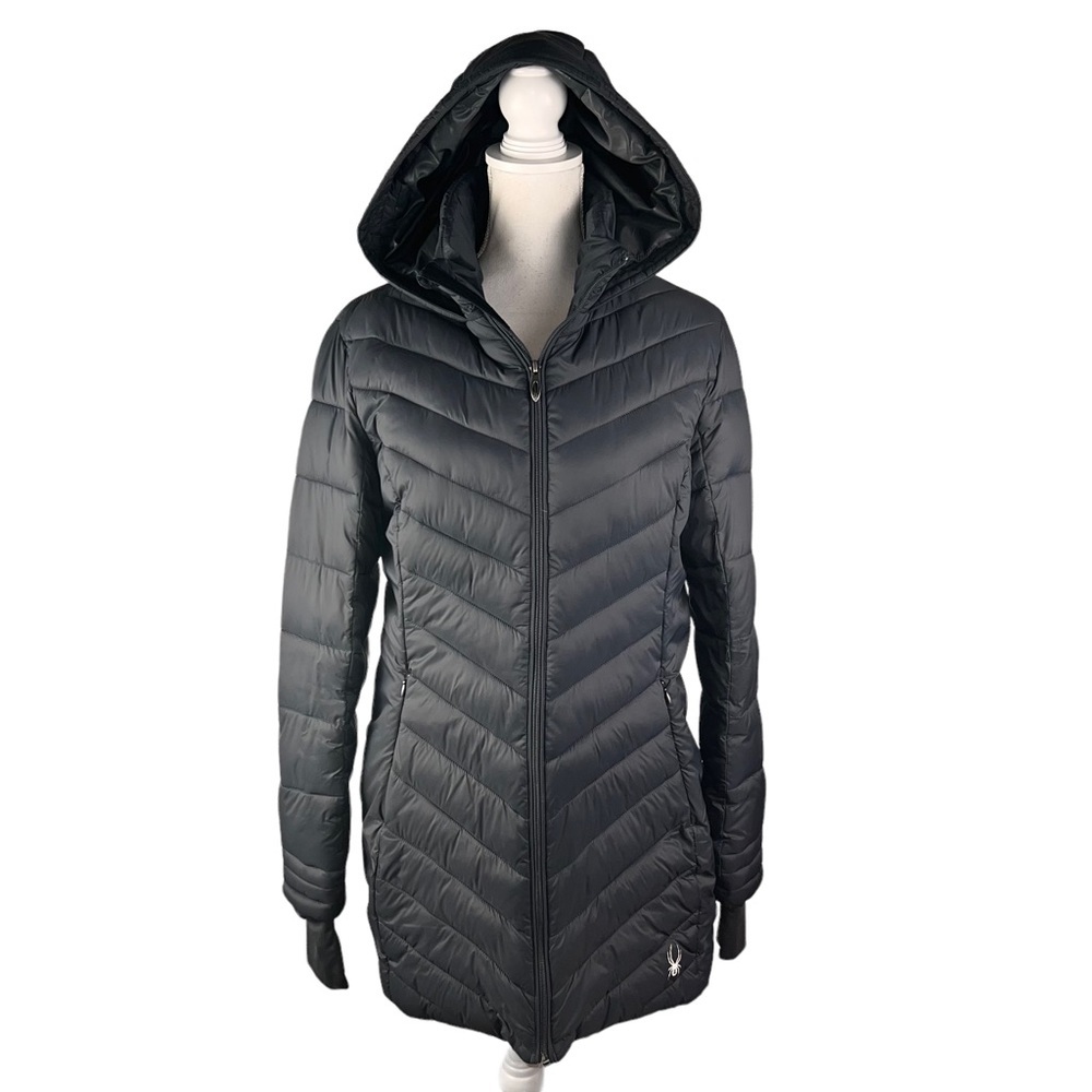 Spyder Gray Boundless Thermaweb Long Quilted Coat Medium Corpcore